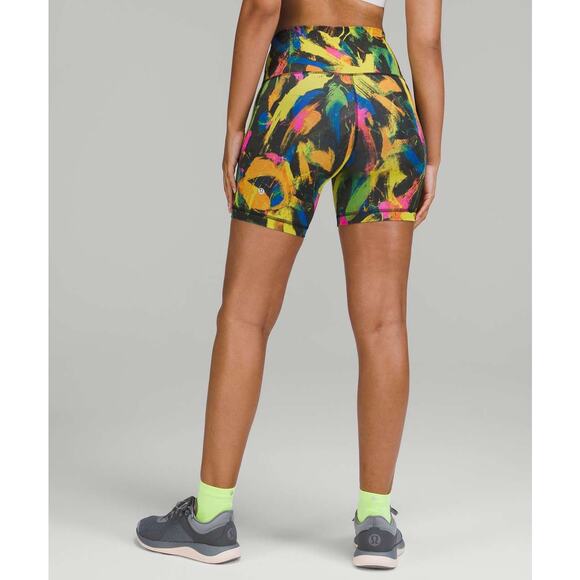 Lululemon Wunder Train High-Rise 6" shorts in Undertone Black Multi - Size 14 - Picture 2 of 6